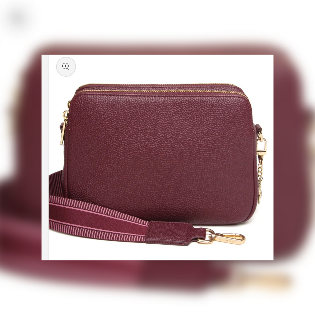 Dual Double Zip Bag - Berry