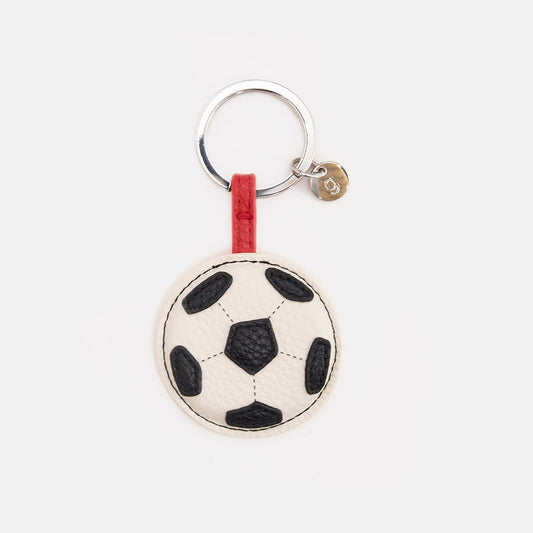 White/Black Football Keyring