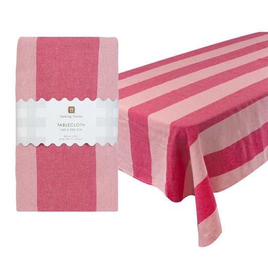Stripe Tablecloth - Pink