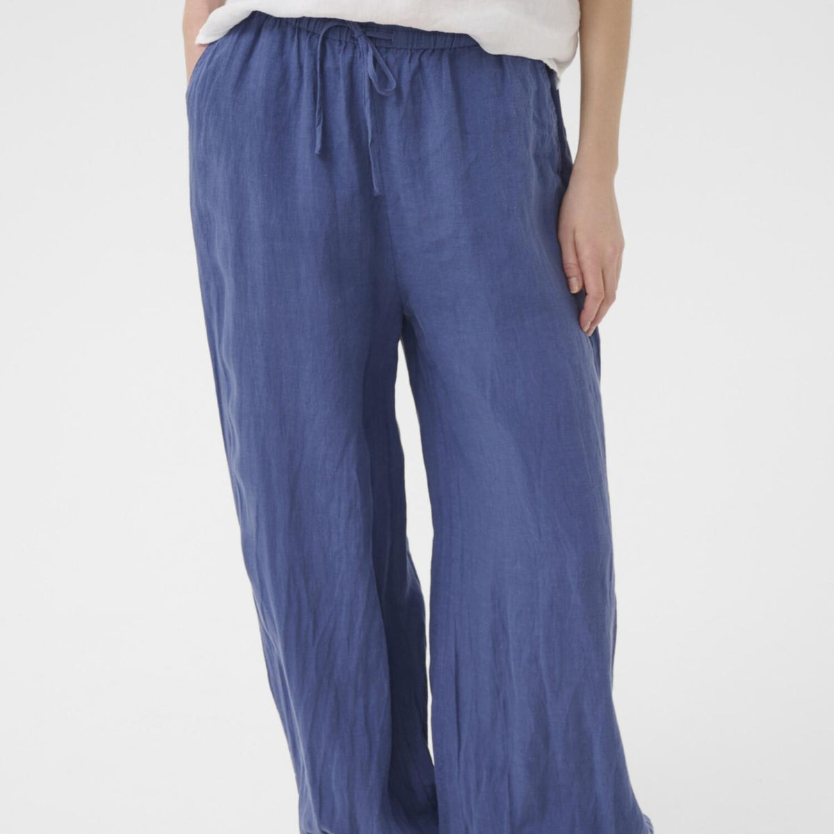Betana Linen Trousers - Blue