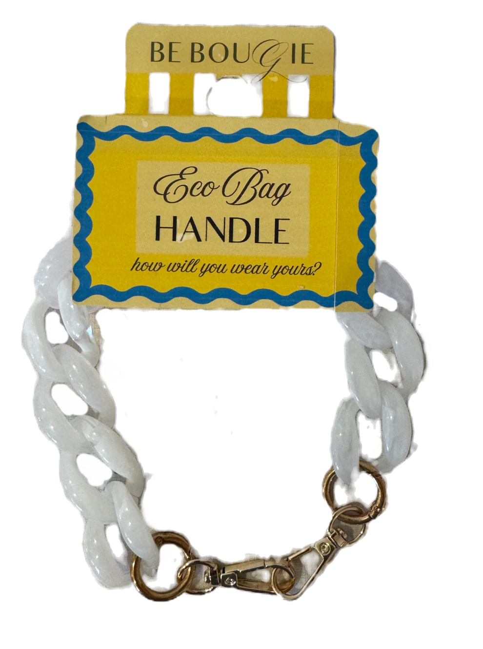 White Acrylic Handle for your Be Bougie Eco Bag