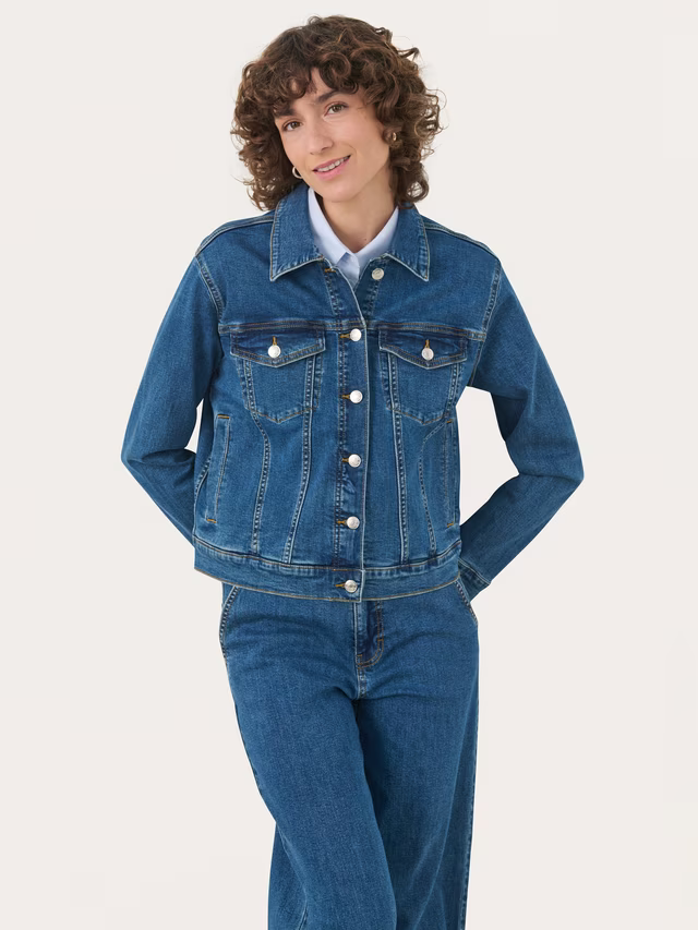 Nicholia Denim Jacket-  Mid Blue