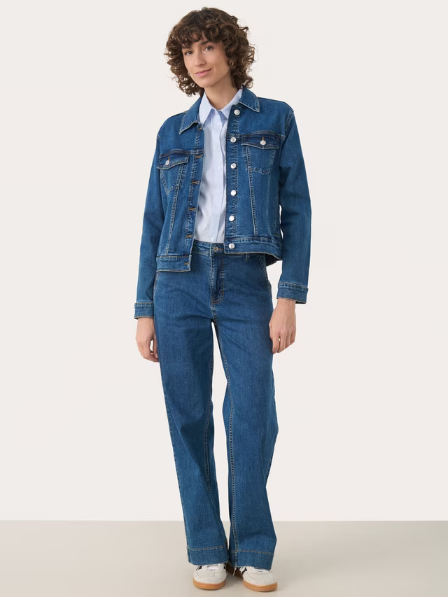 Nicholia Denim Jacket-  Mid Blue