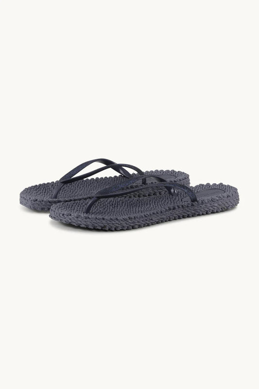 Glitter Flip Flops - Navy Blue