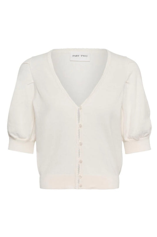 Bindi Short Sleeve Cardigan - White