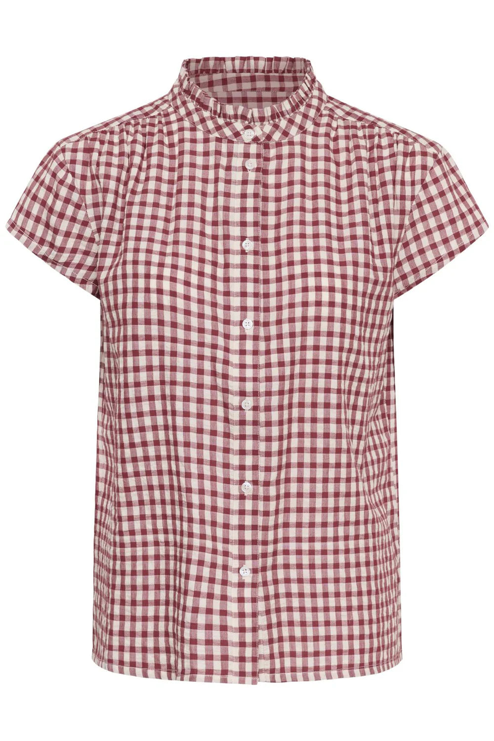 Bjanka Gingham Blouse - Burnt Russet
