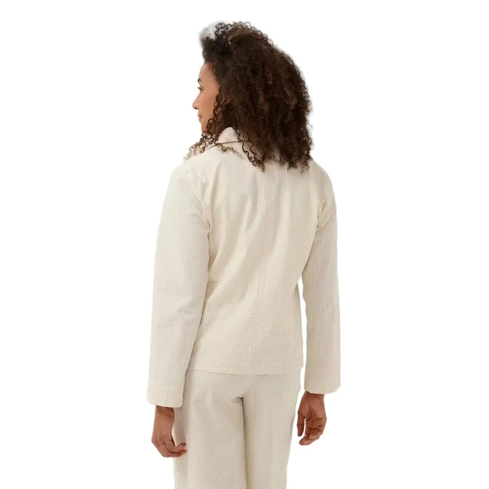 Briddi Stripe Casual Jacket - Whisper White