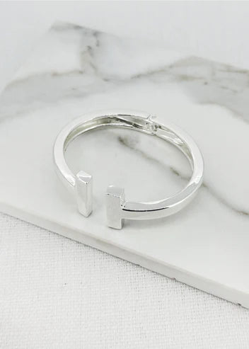 T Cuff Bracelet - Silver
